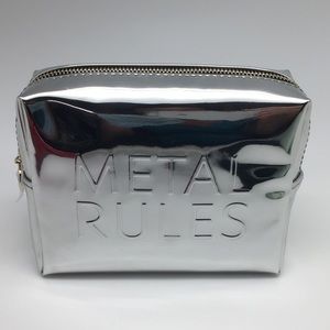 YSL Metallic Silver “Metal Rules” Cosmetic Pouch/Bag